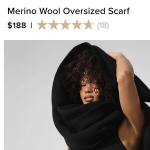 Alo Black Wool Scarf